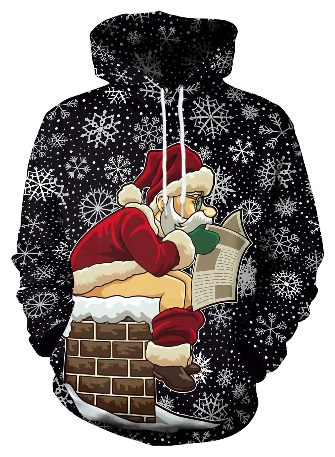 Damen Humorvoller Weihnachts-Kapuzenpullover Drune