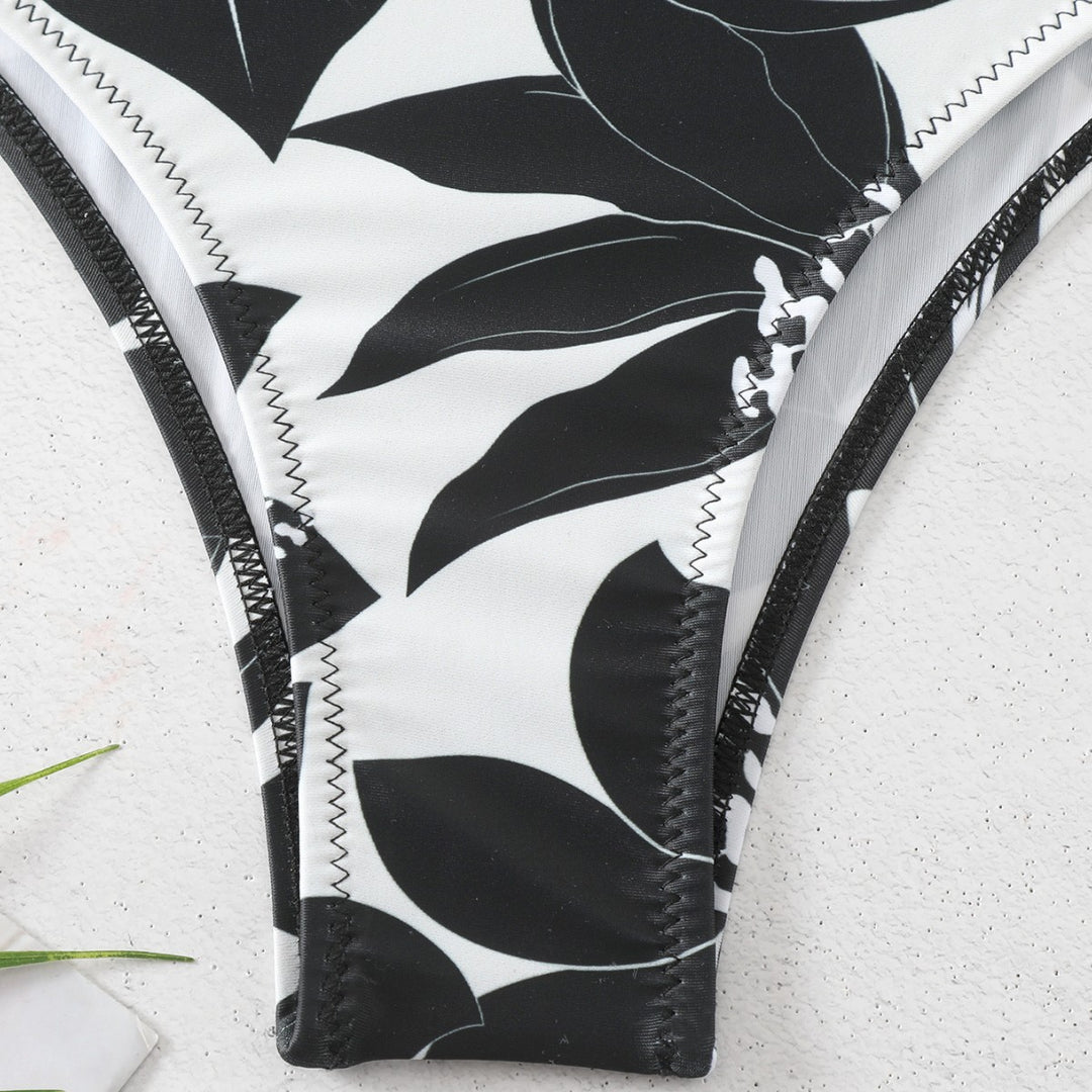 Damen Einteiler Badeanzug mit floralem Design Drune