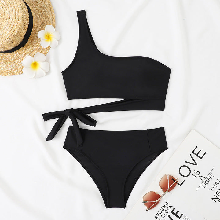 Damen Asymmetrischer Bikini mit verstellbarem Bindegurt Drune