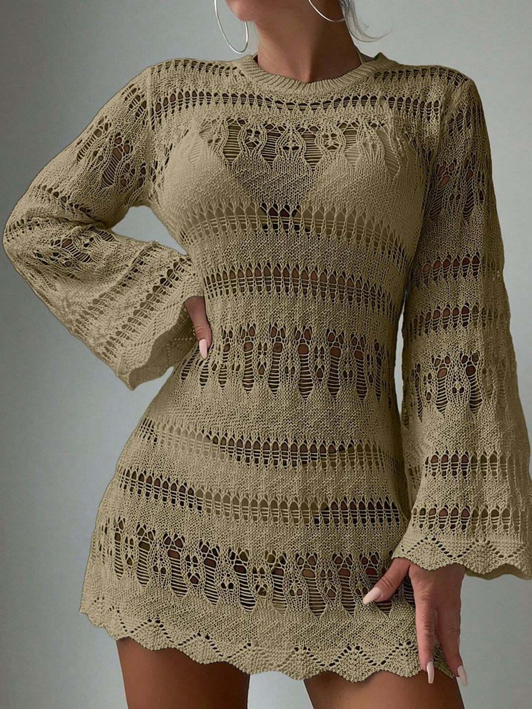 Damen modisches Häkelkleid Drune