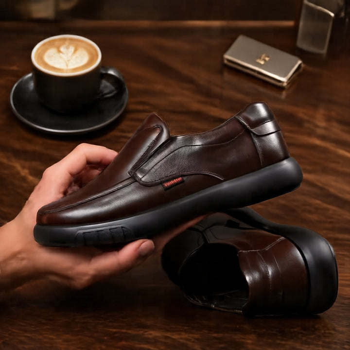 Herren Bequeme und elegante Slip-On Lederschuhe Drune