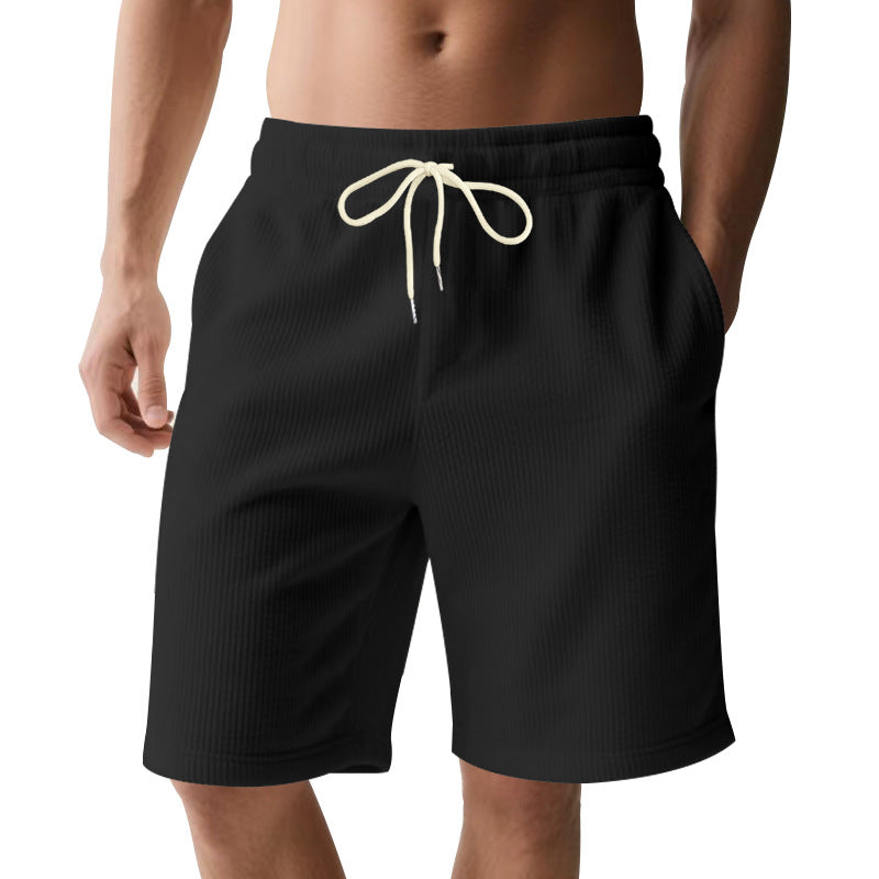 Herren nan knielange Bermudashorts mit elastischem Bund Kordelzug und Seitentaschen Drune