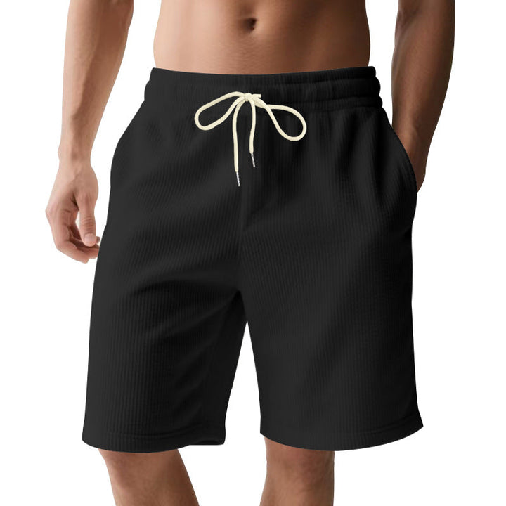 Herren nan knielange Bermudashorts mit elastischem Bund Kordelzug und Seitentaschen Drune