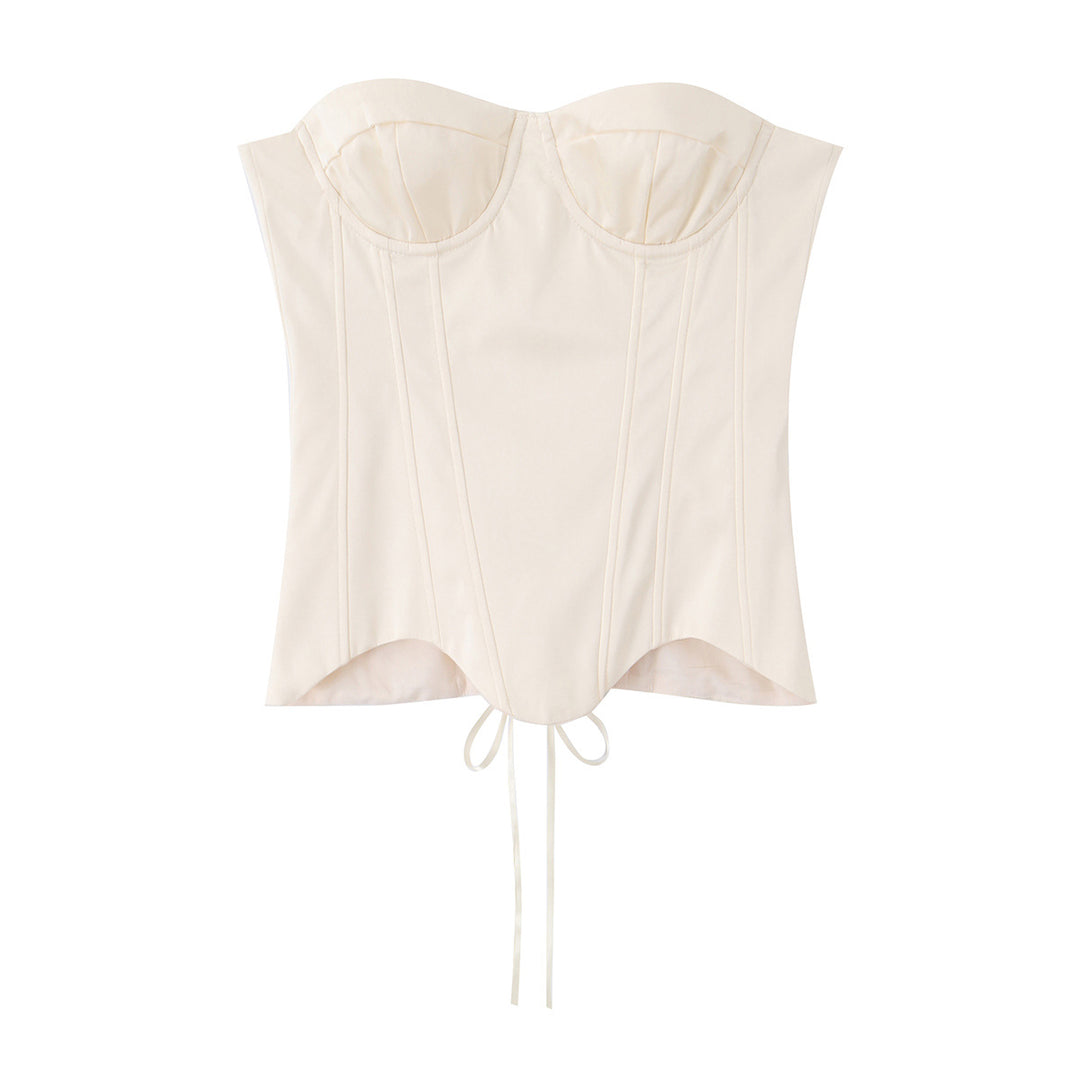 Damen Spitzen‑Maxikleid mit Korsett‑Oberteil und langen Ärmeln Drune