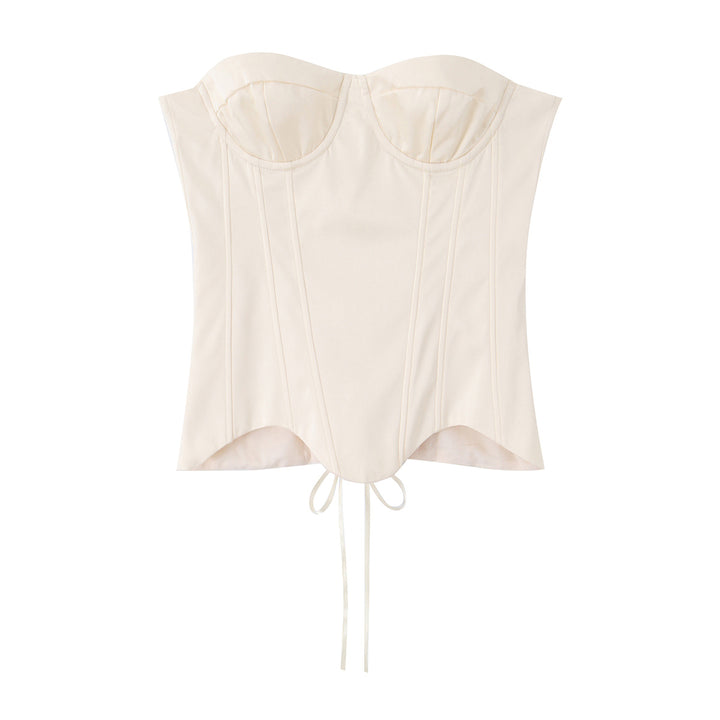 Damen Spitzen‑Maxikleid mit Korsett‑Oberteil und langen Ärmeln Drune