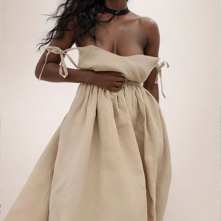 Damen Maxikleid mit verstellbaren Trägern und eleganter Taillierung Drune