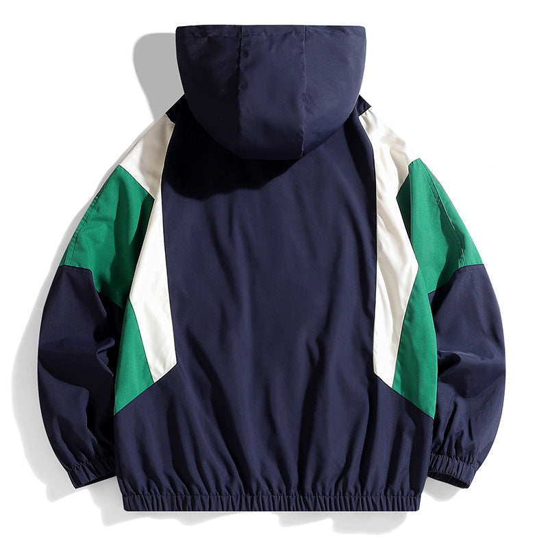 Herren Sportliche Windjacke mit Farbblockdesign Drune