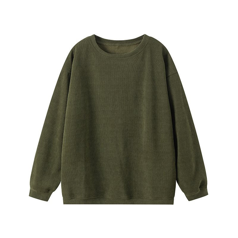 Damen gemütlicher und stilvoller Pullover mit Rippstruktur Drune