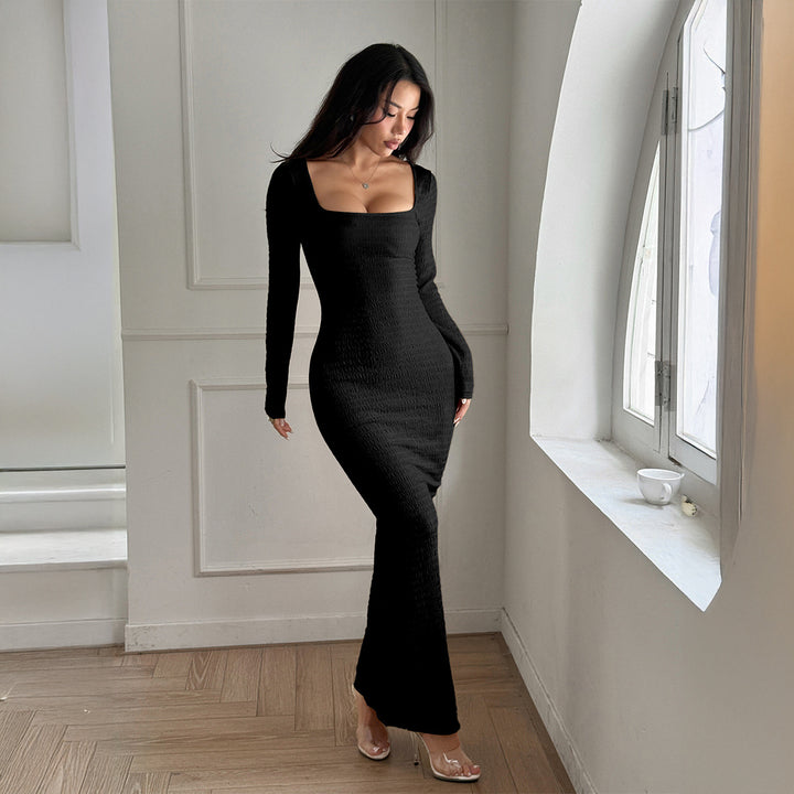 Damen Figurbetontes Midi-Kleid Drune