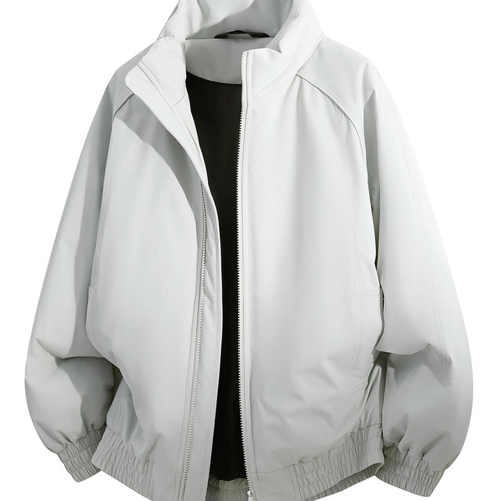 Unisex Oversize-Bomberjacke mit Stehkragen, elastischem Saum & wattierter Fütterung Drune