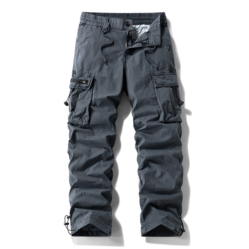 Herren Robuste Cargo‑Hose im Tactical‑Utility‑Stil mit elastischem Bund und Multifachtaschen Drune