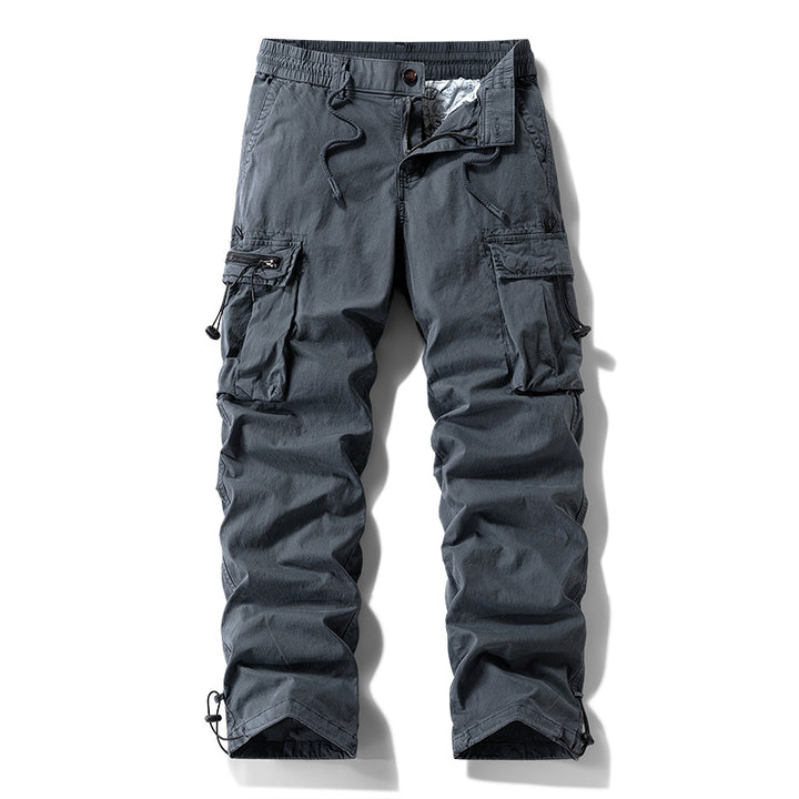 Herren Robuste Cargo‑Hose im Tactical‑Utility‑Stil mit elastischem Bund und Multifachtaschen Drune