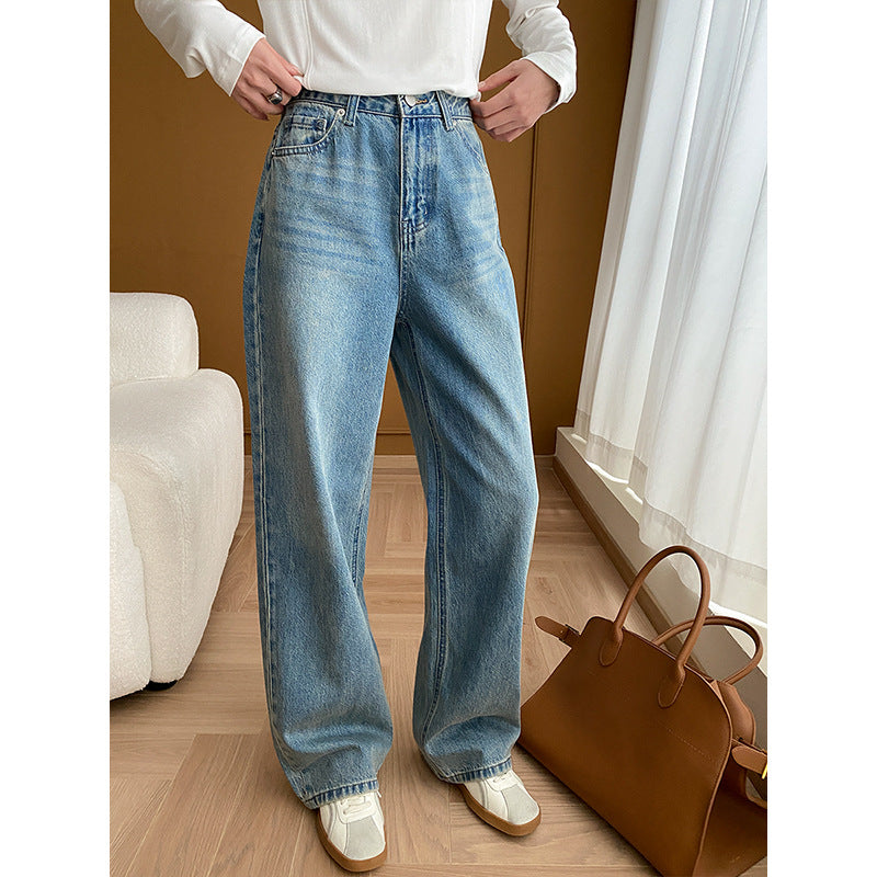 Damen Hochtaillierte weit geschnittene Jeans Drune