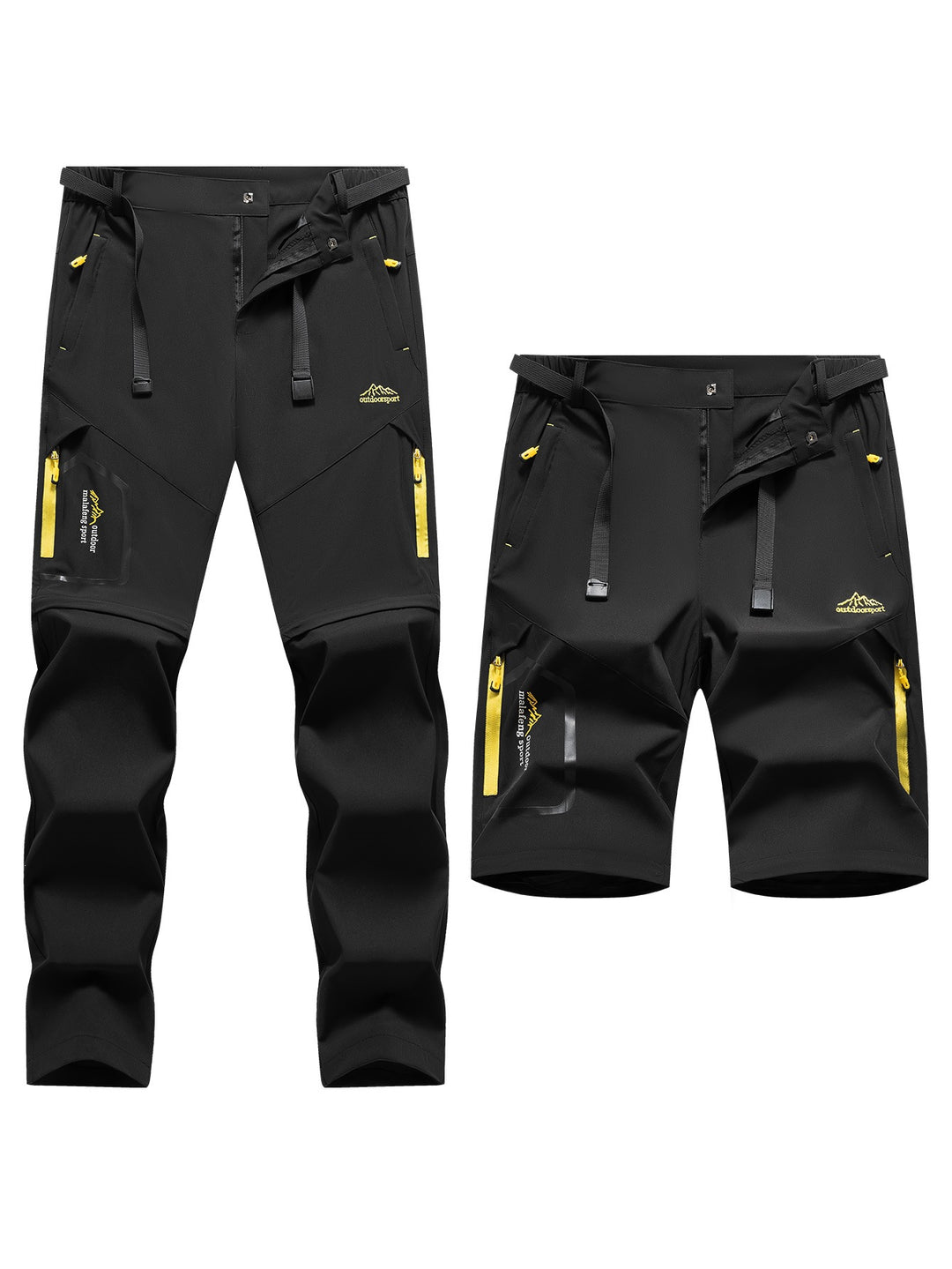 Herren Technische Softshell Zipp‑Wanderhose mit abnehmbaren Beinen und verstellbarem Gürtel Drune