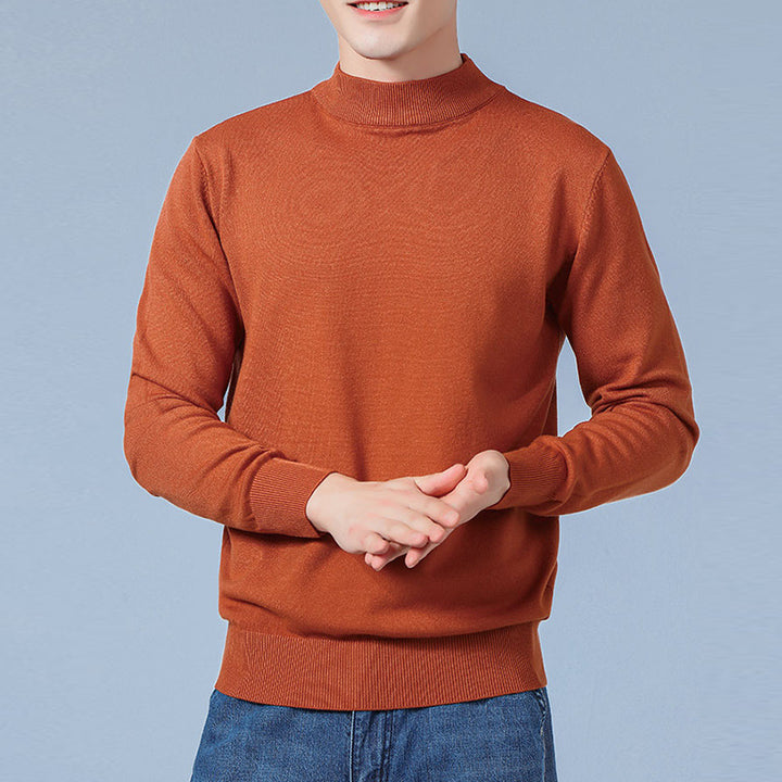 Herren Feiner Mockneck-Pullover aus hochwertigem Feinstrick mit gerippten Abschlüssen Drune
