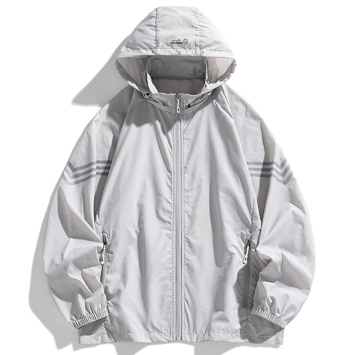 Herren Leichte Windbreakerjacke mit Kapuze und praktischen Taschen Drune
