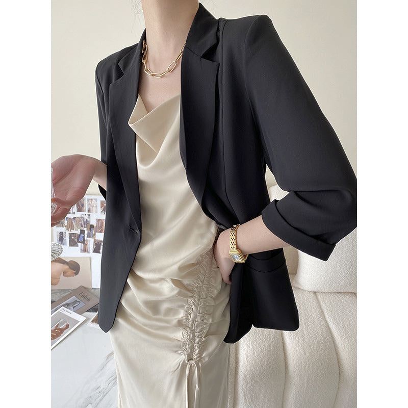 Damen elegante und lässige Oversized-Jacke mit langen Ärmeln Drune