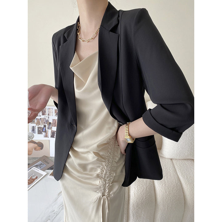 Damen elegante und lässige Oversized-Jacke mit langen Ärmeln Drune