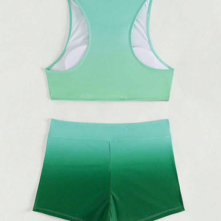 Damen Sportliches Crop-Top und Shorts-Set Drune