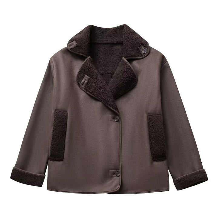 Damen Modische Fleecejacke mit kuscheligem Innenfutter Drune
