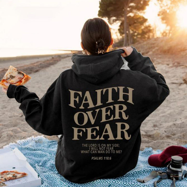 Damen Kapuzenpullover mit inspirierendem Schriftzug und hochwertiger Baumwolle Drune
