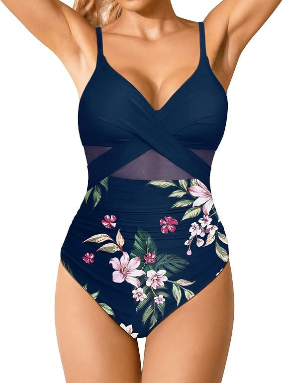 Damen Eleganter Einteiler mit raffiniertem Wickel-Design Drune
