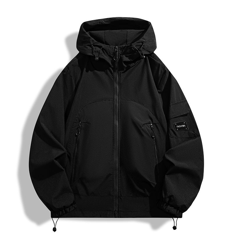 Herren Moderner Allwetter-Hoodie mit Wind- und Wasserabweisender Membran Drune