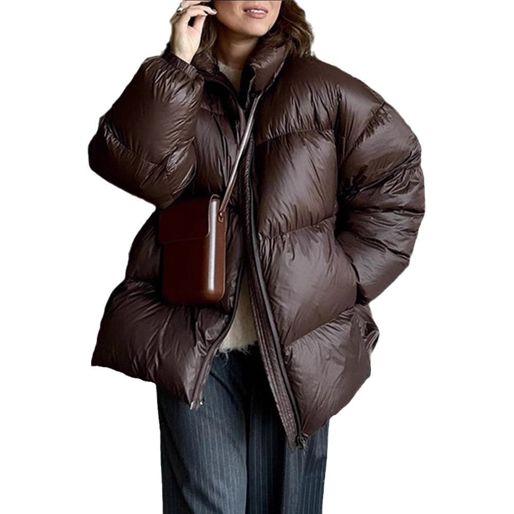 Damen Steppjacke im oversized Schnitt mit hohem Kragen und Taschen Drune