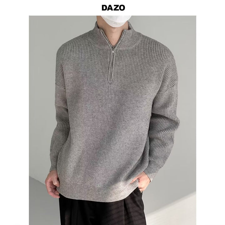 Herren Hochwertiger Pullover mit Reißverschluss Drune