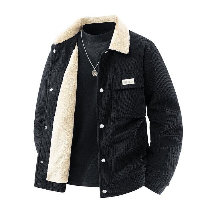 Herren Weiche Cordjacke mit Fleece-Futter Drune