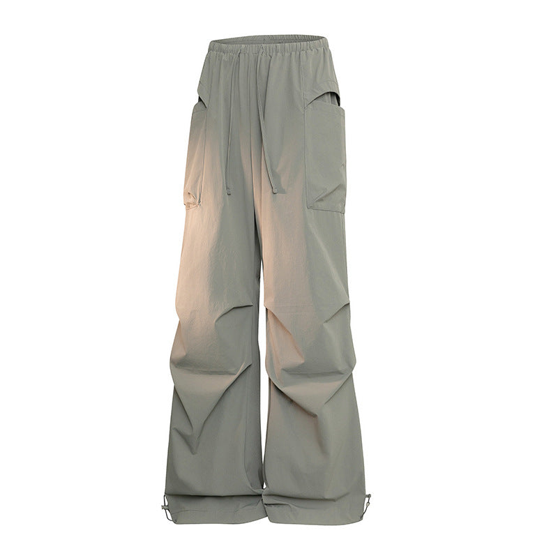 Herren Oversize-Cargohose im Tech-Look mit Tunnelzugbund, extra weitem Bein & verstellbaren Beinabschlüssen Drune