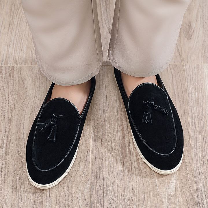 Herren Elegante Mokassins aus Veloursleder