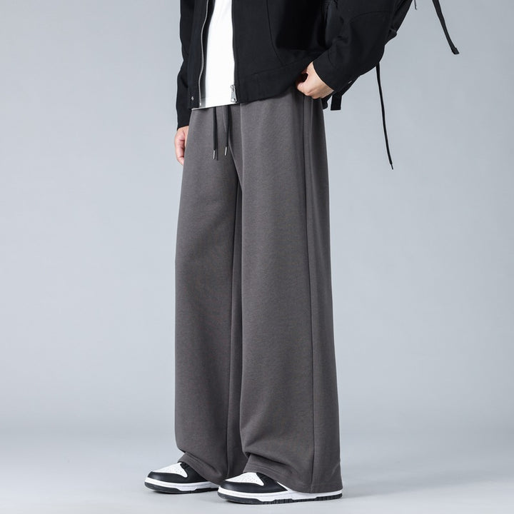 Herren Weite Oversize-Baggy-Loungehose mit Tunnelzugbund und fließender Jersey‑Qualität Drune