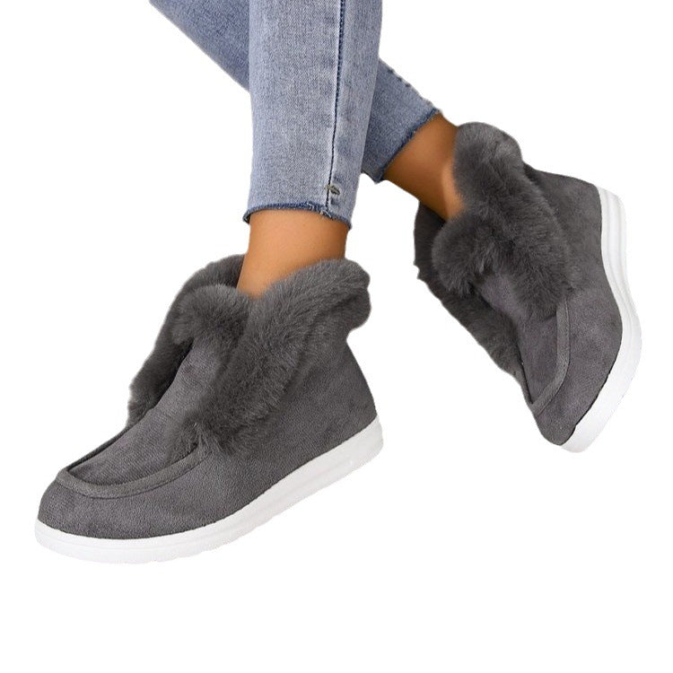 Damen Fleecegefütterte Freizeitschuhe mit bequemem Schnitt und rutschfester Sohle Drune