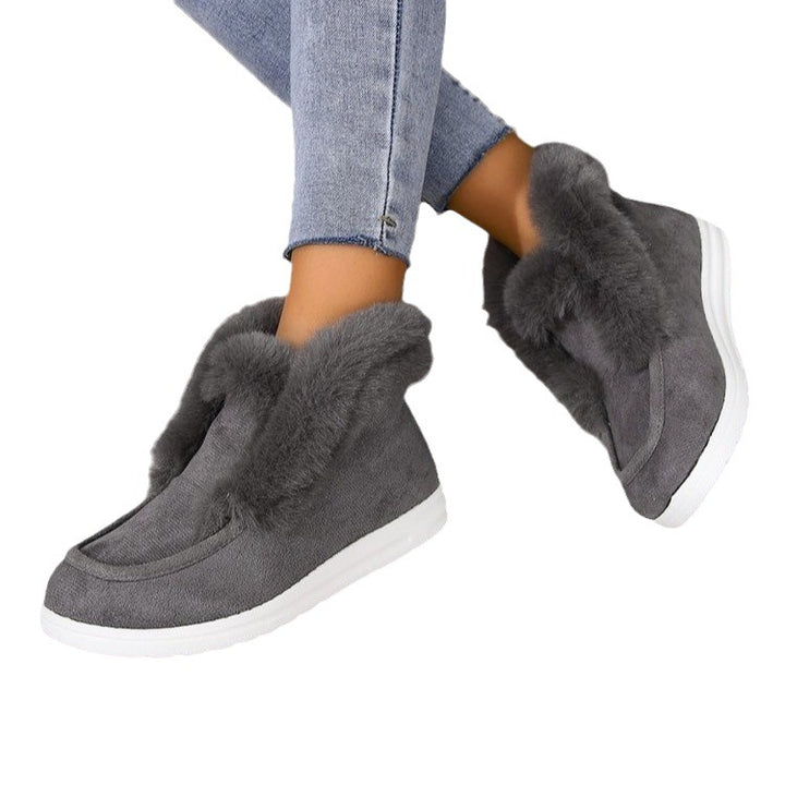 Damen Fleecegefütterte Freizeitschuhe mit bequemem Schnitt und rutschfester Sohle Drune