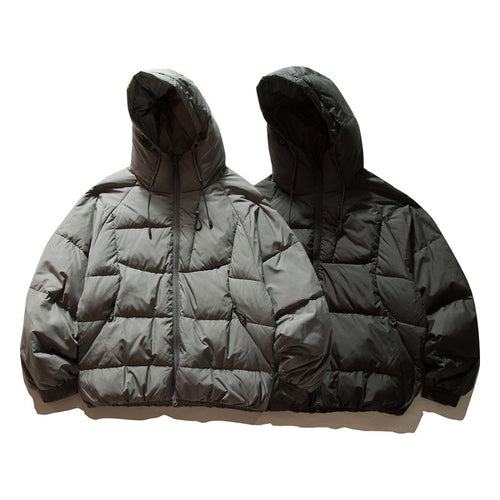 Unisex Oversize-Steppjacke im Boxy-Cut mit Kapuze und verstellbarem Saum Drune