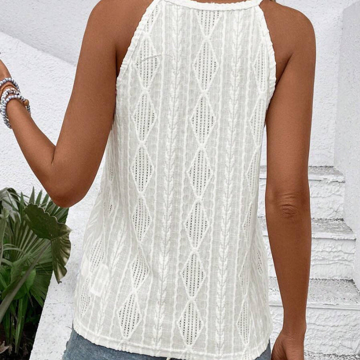 Damen Spitzenoberteil mit raffiniertem Strickmuster Drune