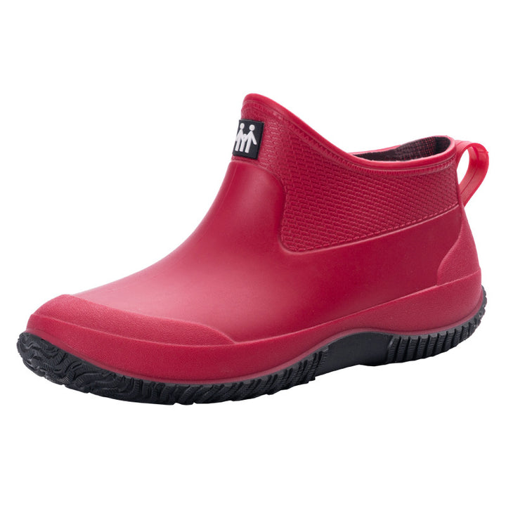 Herren Kurzschaftige wasserdichte Gummistiefelette mit griffiger Profilsohle Drune
