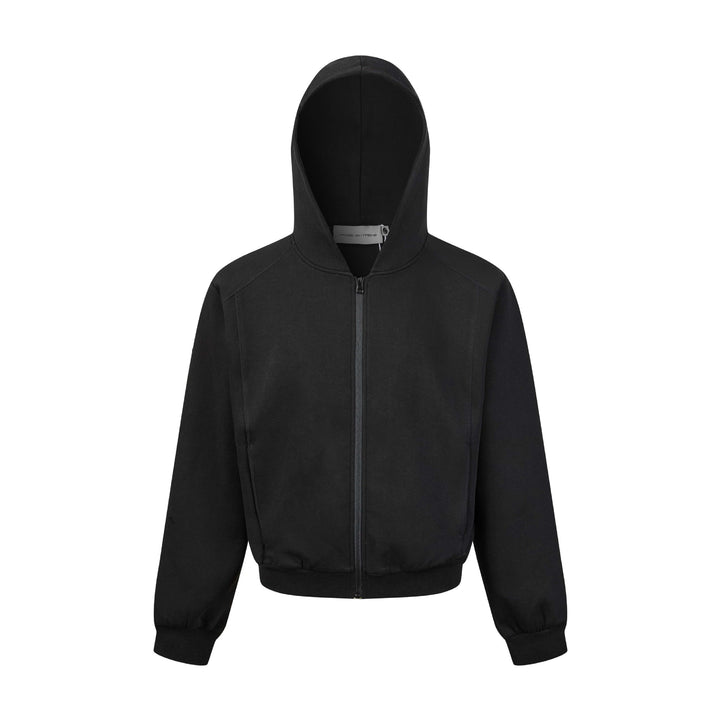 Unisex Kapuzen-Sweatjacke mit durchgehendem Reißverschluss und geripptem Bund Drune