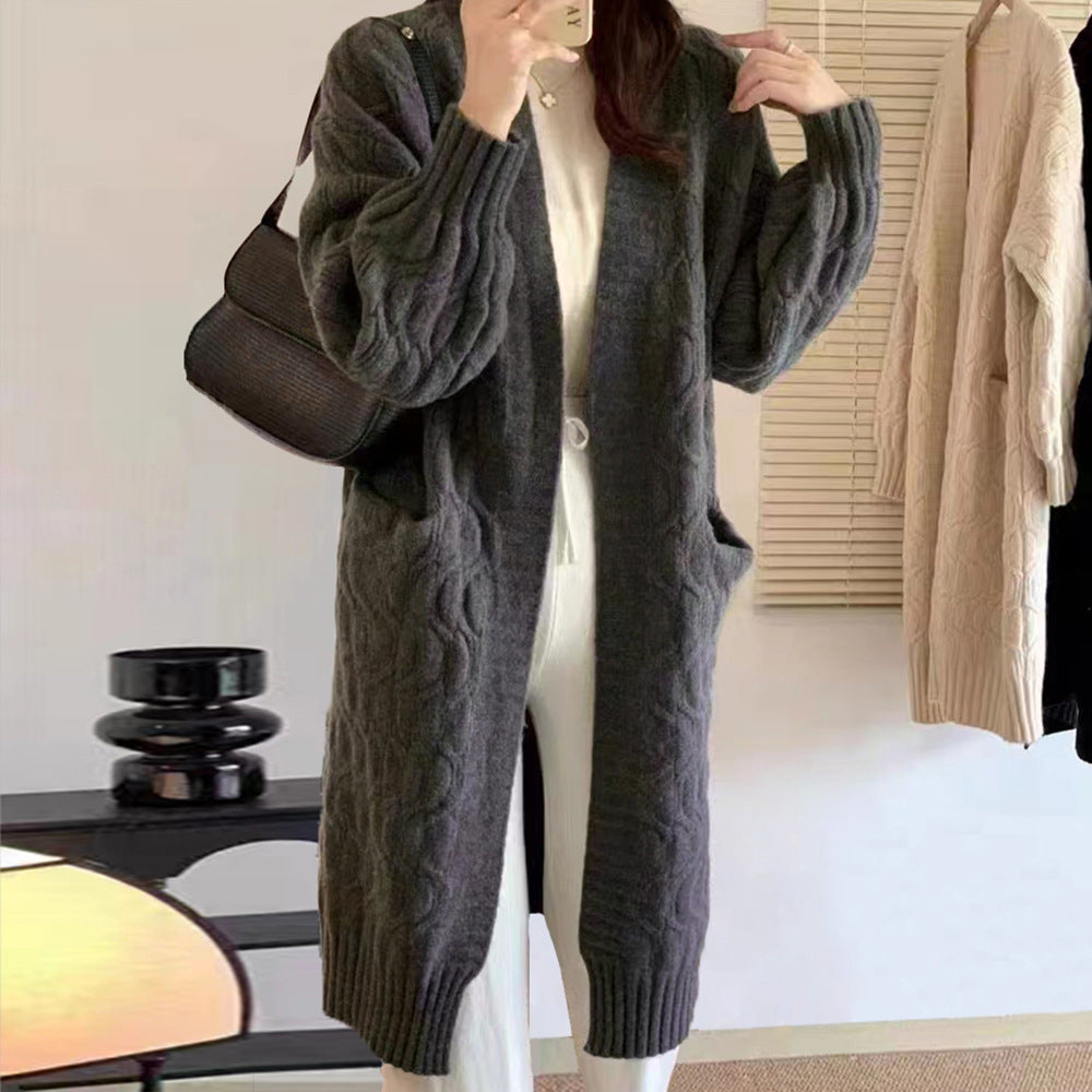 Damen Grobstrickjacke Drune