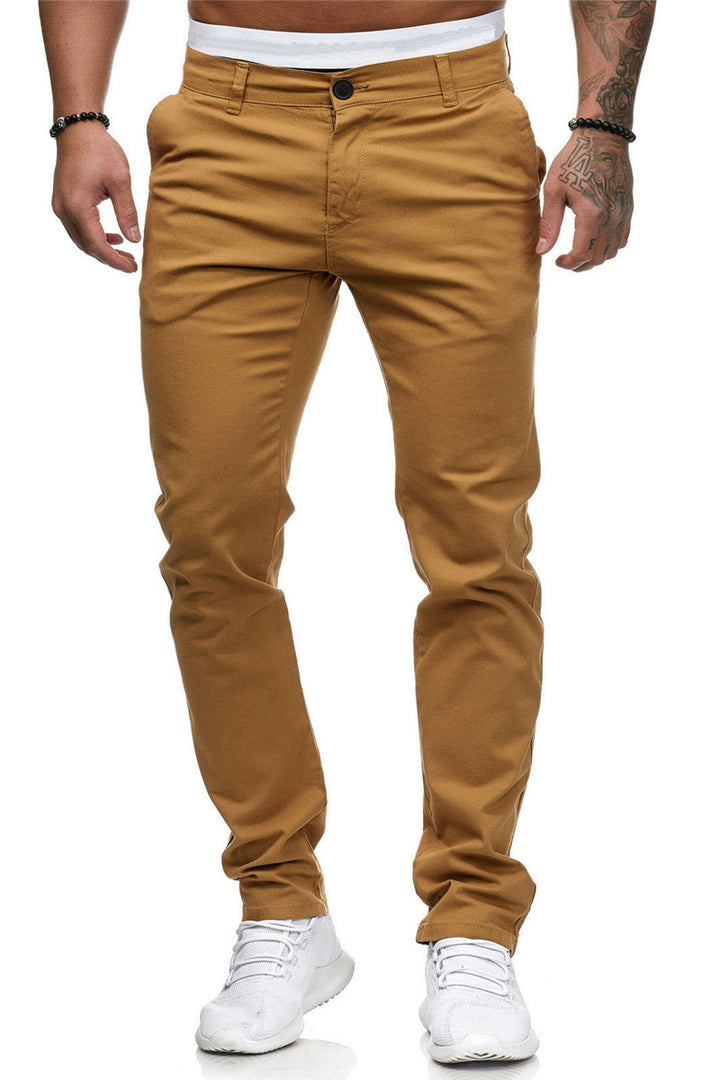 Herren maßgeschneiderte Slim-Fit Chino-Hosen Drune