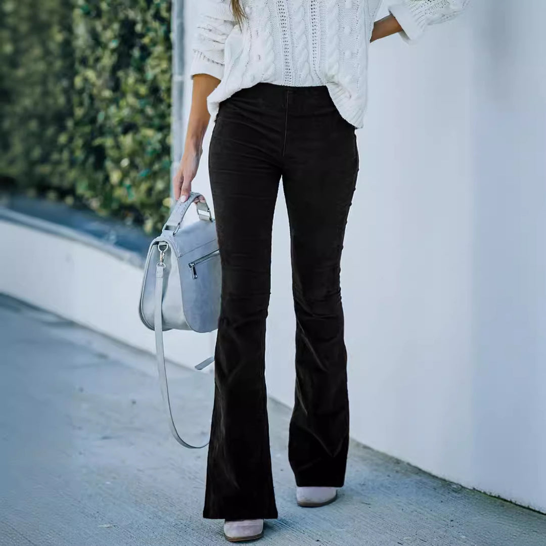 Damen ausgestellte Cord-Hosen Drune