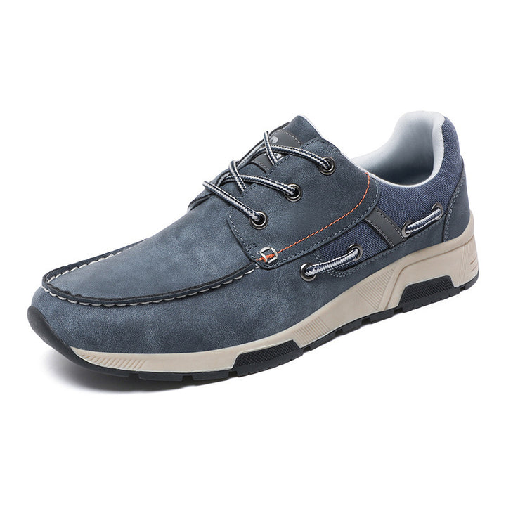 Herren nan Mokassin-inspirierter City-Sneaker mit profiliertem Gummisohlenprofil und gepolstertem Fersenkragen Drune