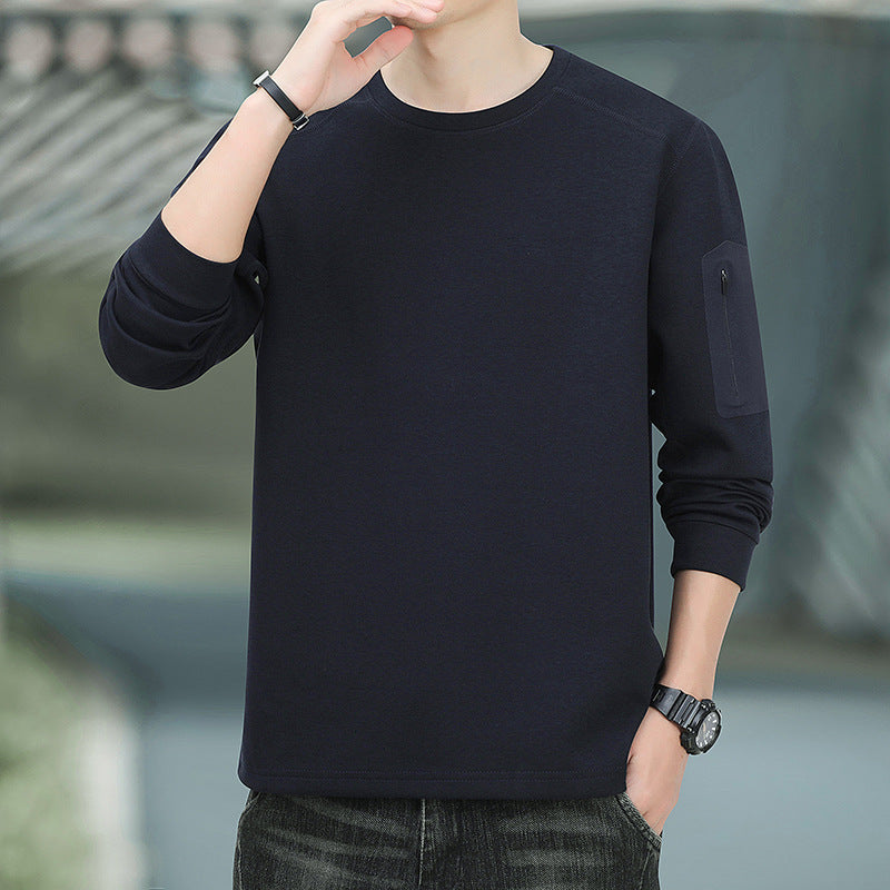 Herren Oversized Sweatshirt mit kontrastierenden Seitentaschen und weichem Fleecefutter Drune