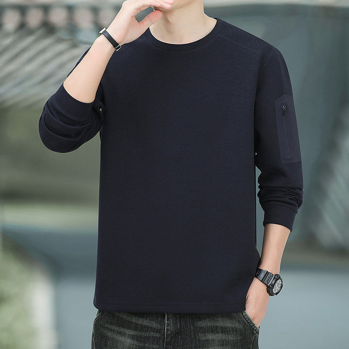 Herren Oversized Sweatshirt mit kontrastierenden Seitentaschen und weichem Fleecefutter Drune