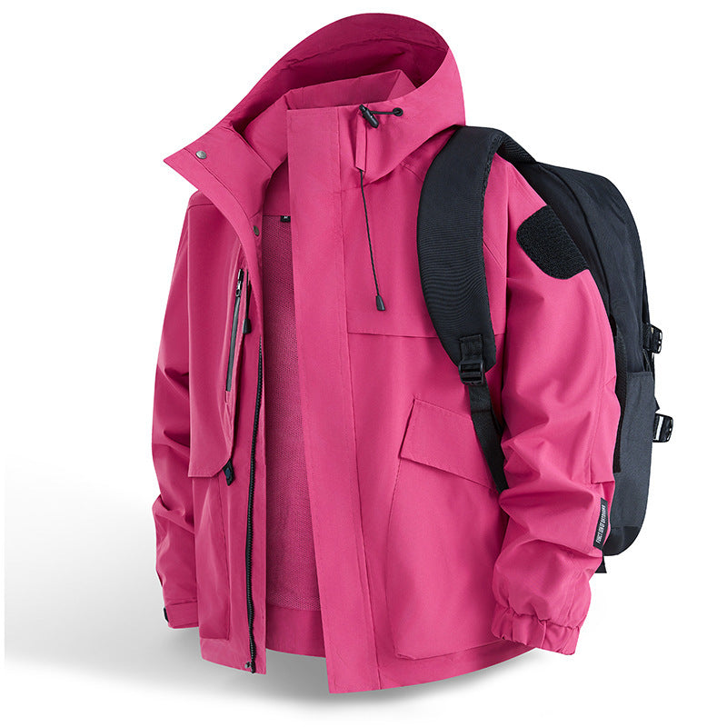 Herren Urbaner wetterabweisender Kapuzenparka mit Multifunktionstaschen und Mesh-Innenfutter Drune