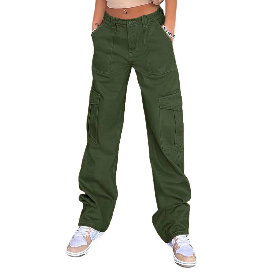 Damen Cargo-Hose mit praktischen Seitentaschen und weitem Schnitt Drune