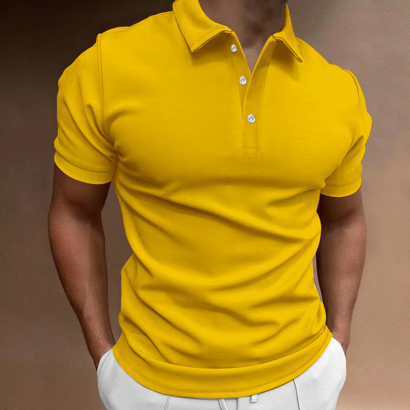 Herren nan schlank geschnittenes Stretch-Poloshirt mit Kentkragen und elastischem Saum Drune