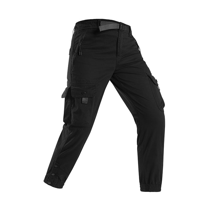 Herren technische Utility-Cargohose mit integriertem Webgürtel, Reißverschlusstaschen und verstellbaren Beinabschlüssen Drune
