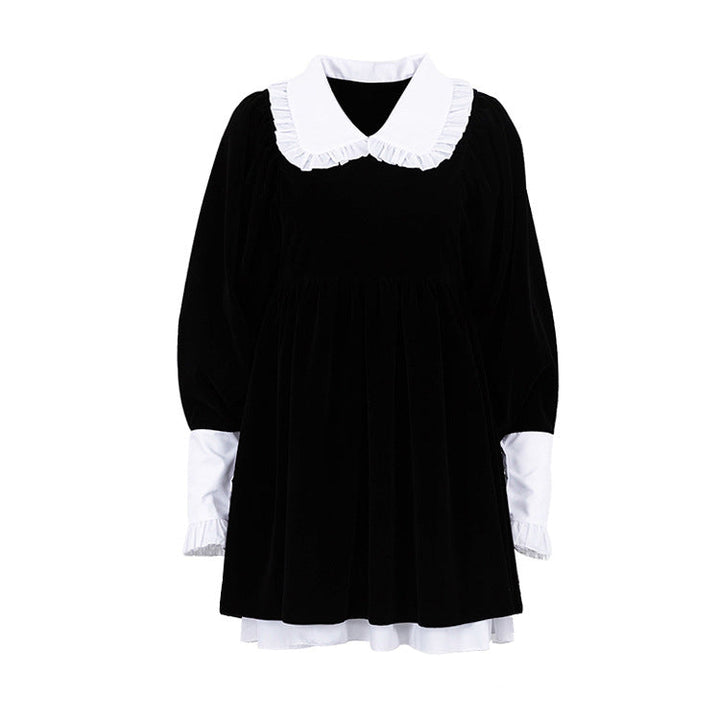 Drune | Luxuriöse Französisch Stil Puppe Kragen Mode Kleid